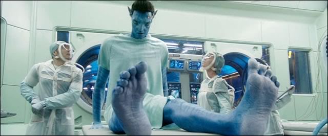 Jake examines his Avatar toes