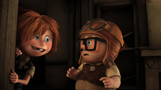 Young Ellie and Carl in UP
