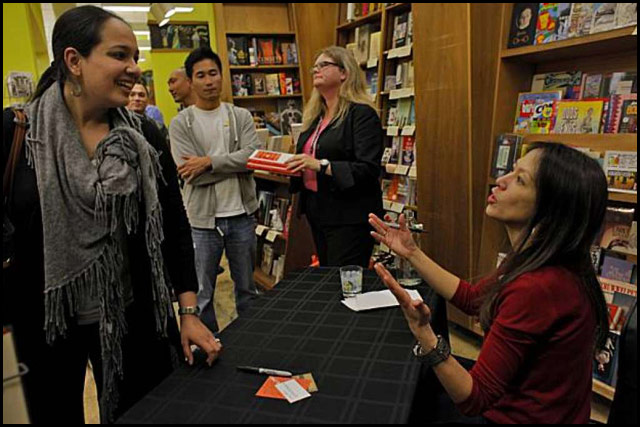 Amy Chua at a book signing.
